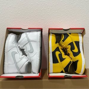 Nike Dunk High Iowa and Pure Platinum NEW 3Y
